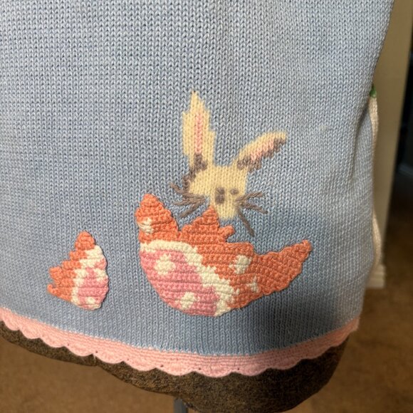 Vintage Eagle's Eye Collectibles Easter Whimsical Button Up Knit Sweater M - Picture 9 of 12